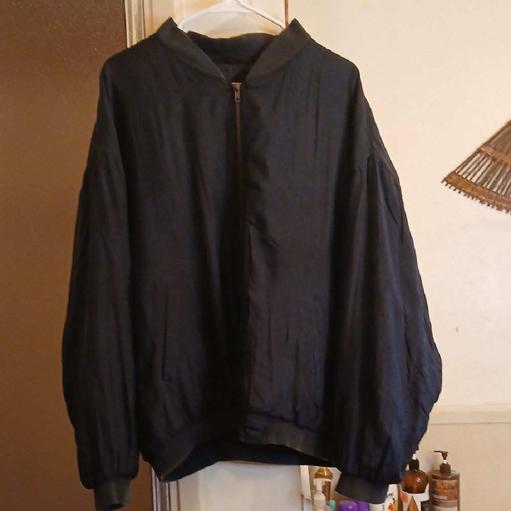 Montage‎ . Men's Black 100%silk Jacket. SZ.XL